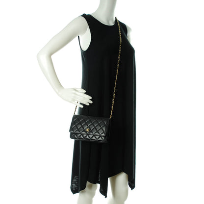 Chanel Lambskin Quilted Wallet On Chain WOC Black 2 of 8