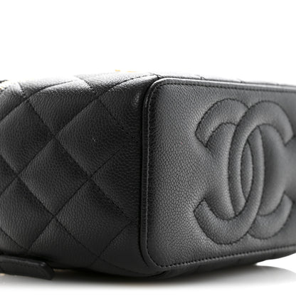 Chanel Caviar Quilted Sweetheart Vanity Case Black 9 of 13