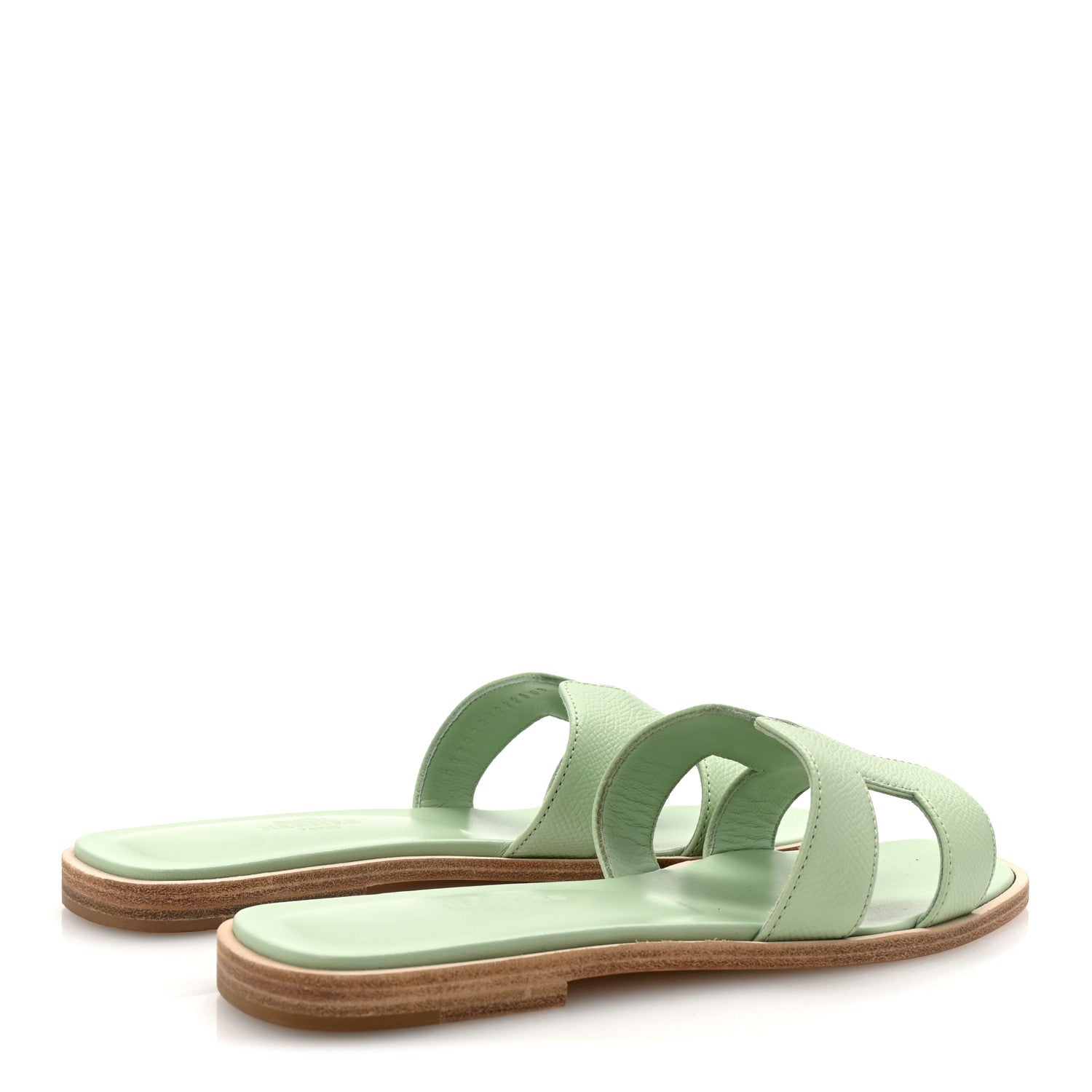 Hermes Epsom Oran Sandals 35 Vert Jade 5 of 10