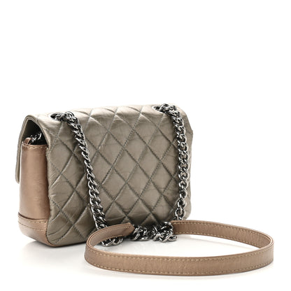 Chanel Metallic Calfskin Quilted Mineral Nights Mini Flap Bronze 3 of 9