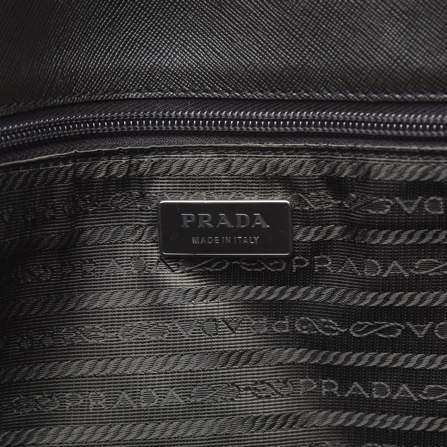Prada Tessuto Nylon Saffiano Tote Brown 6 of 13