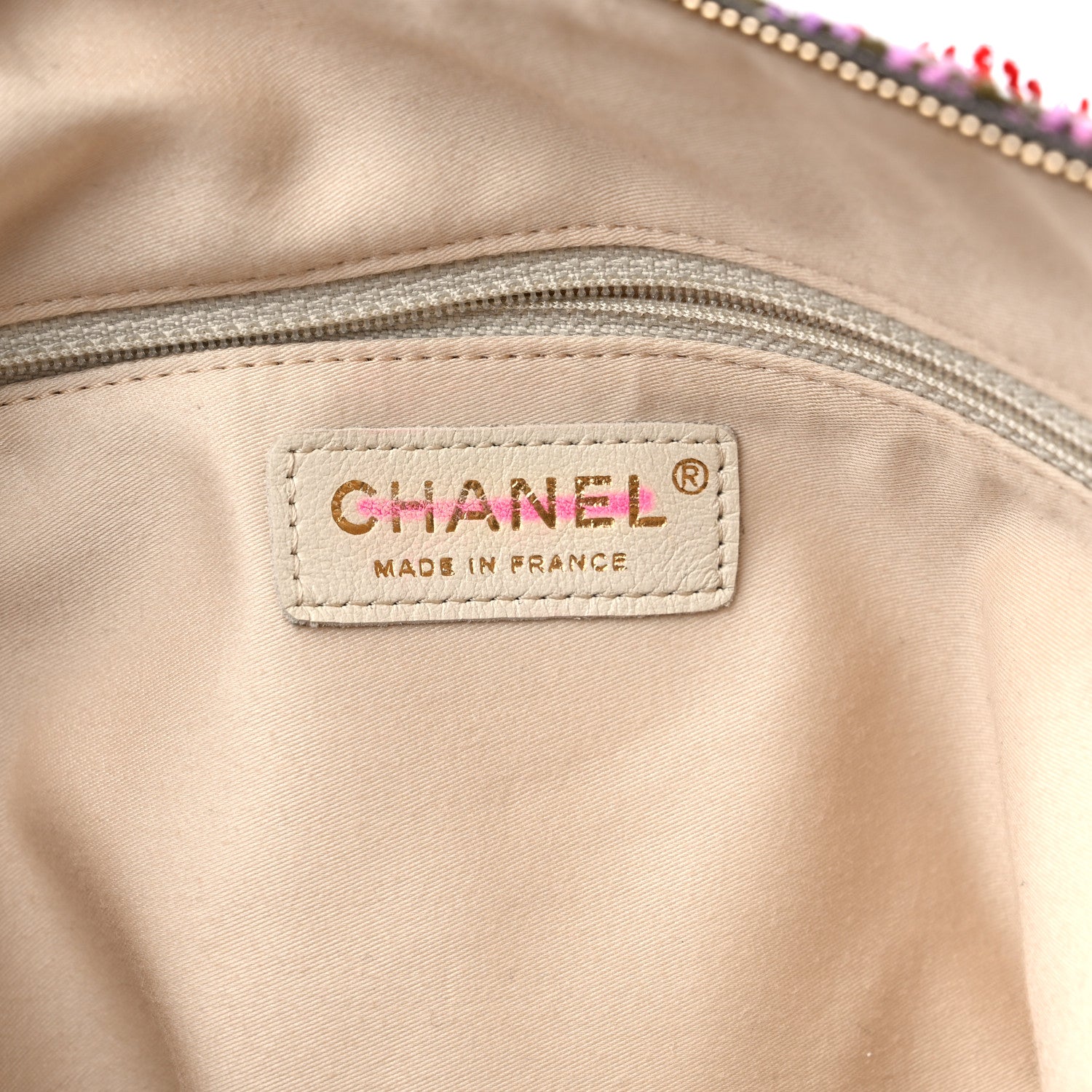Chanel Tweed Lambskin Large Girl Bag Multicolor Brown 6 of 10