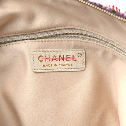 Chanel Tweed Lambskin Large Girl Bag Multicolor Brown 6 of 10