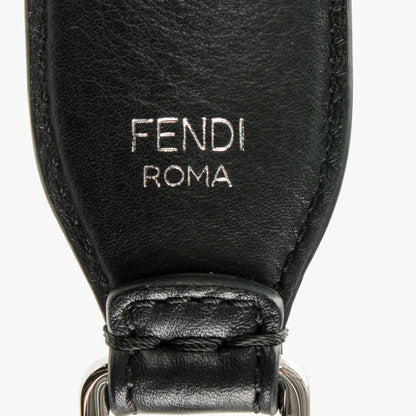 Fendi Vitello Dolce Nappa Patent Flowerland Studded Strap You Black 4 of 4