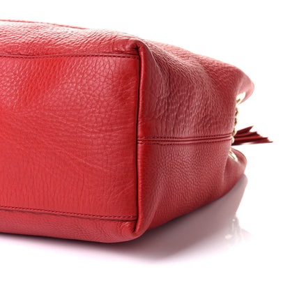 Gucci Pebbled Calfskin Medium Soho Chain Shoulder Bag Tabasco Red 10 of 10