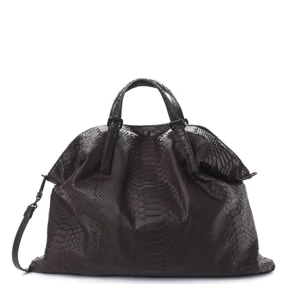 Bottega Veneta BOTTEGA VENETA Python Convertible Tote Bag Ebano 1 of 11