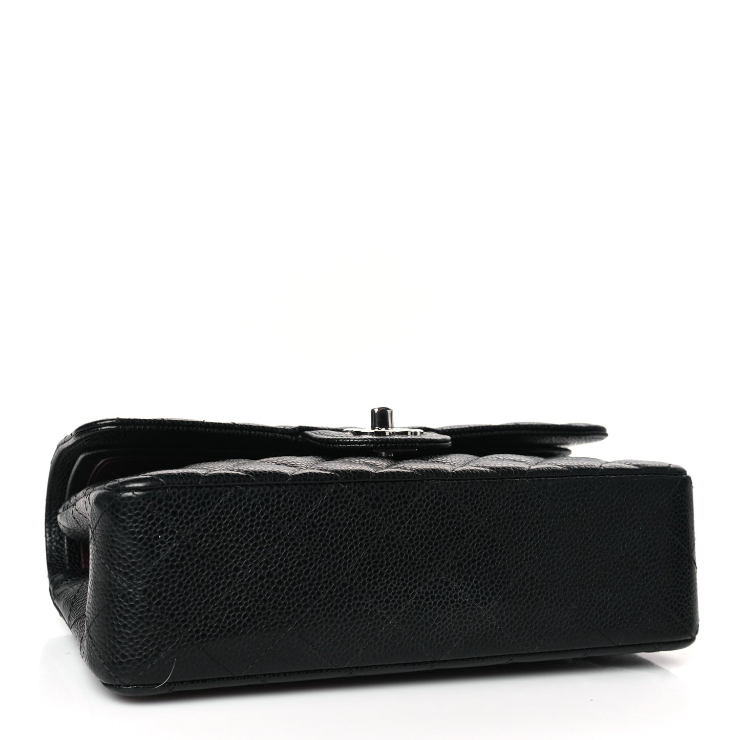 Caviar Quilted Small Double Flap Black