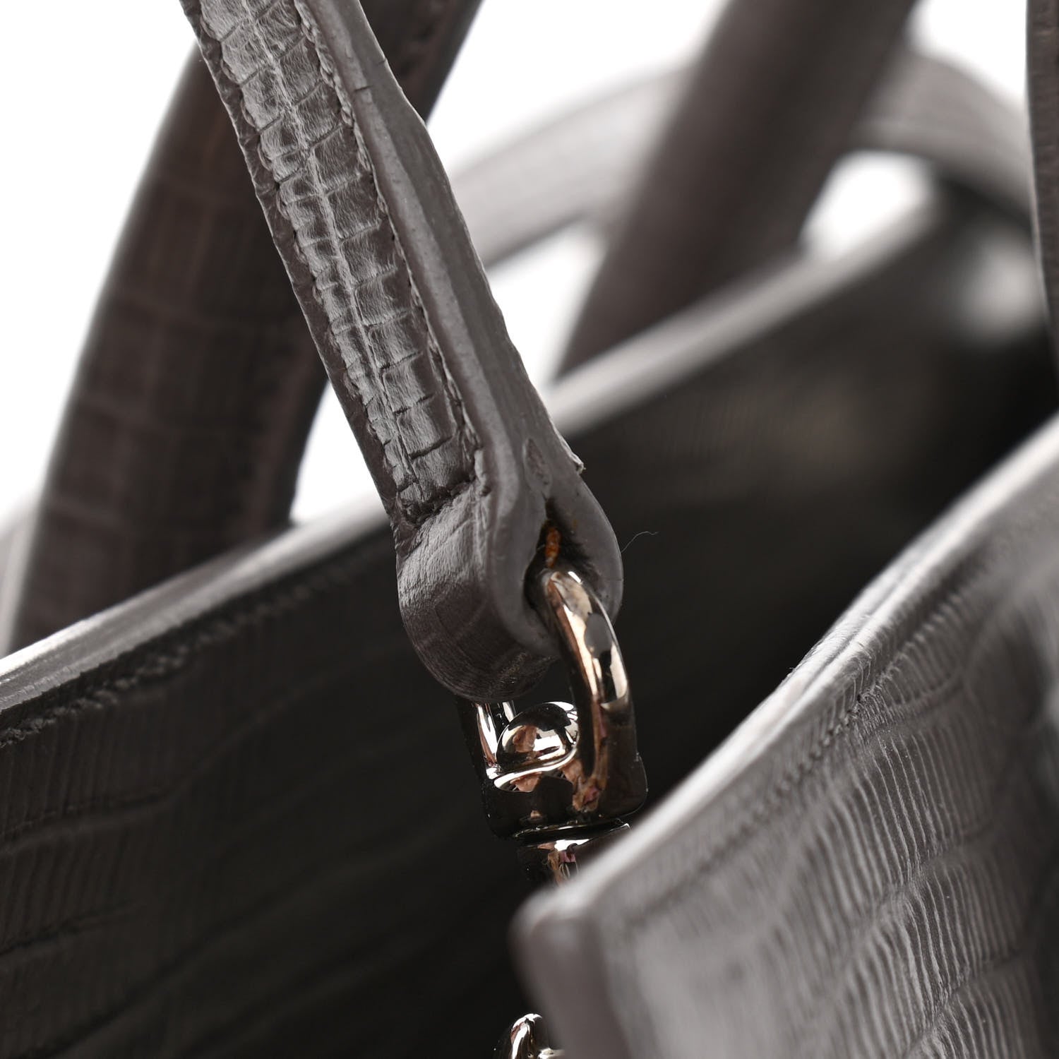 Saint Laurent Lizard Calfskin Embossed Small Sac De Jour Fog 11 of 12