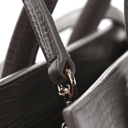 Saint Laurent Lizard Calfskin Embossed Small Sac De Jour Fog 11 of 12