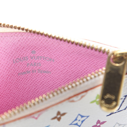 Louis Vuitton Monogram Multicolor Key Pouch White Litchi 5 of 5