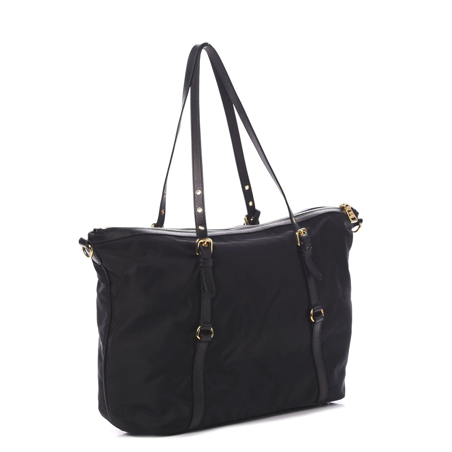 Tessuto Nylon Saffiano Tote Black