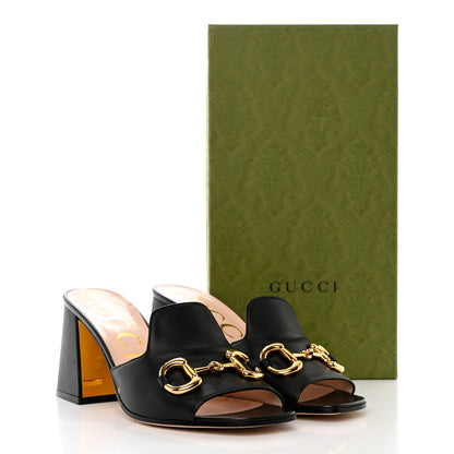 Gucci Nappa Horsebit 75mm Slide Sandals 39 Black 14 of 14
