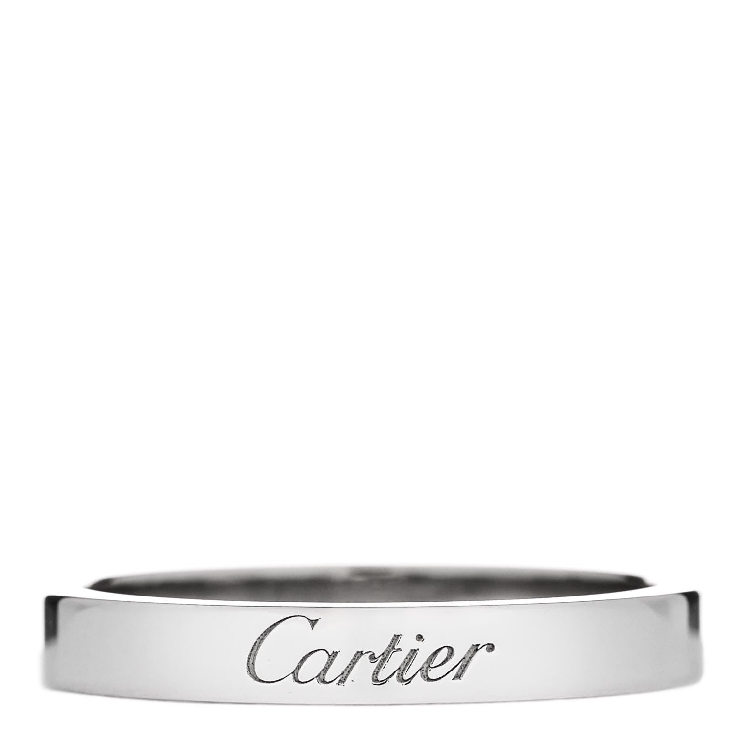 Cartier Platinum 3mm C De Cartier Wedding Band Ring 57 8 1 of 4