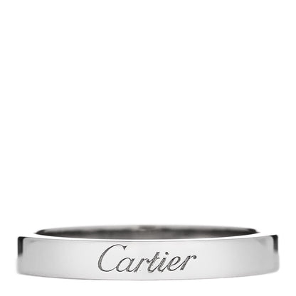 Cartier Platinum 3mm C De Cartier Wedding Band Ring 57 8 1 of 4