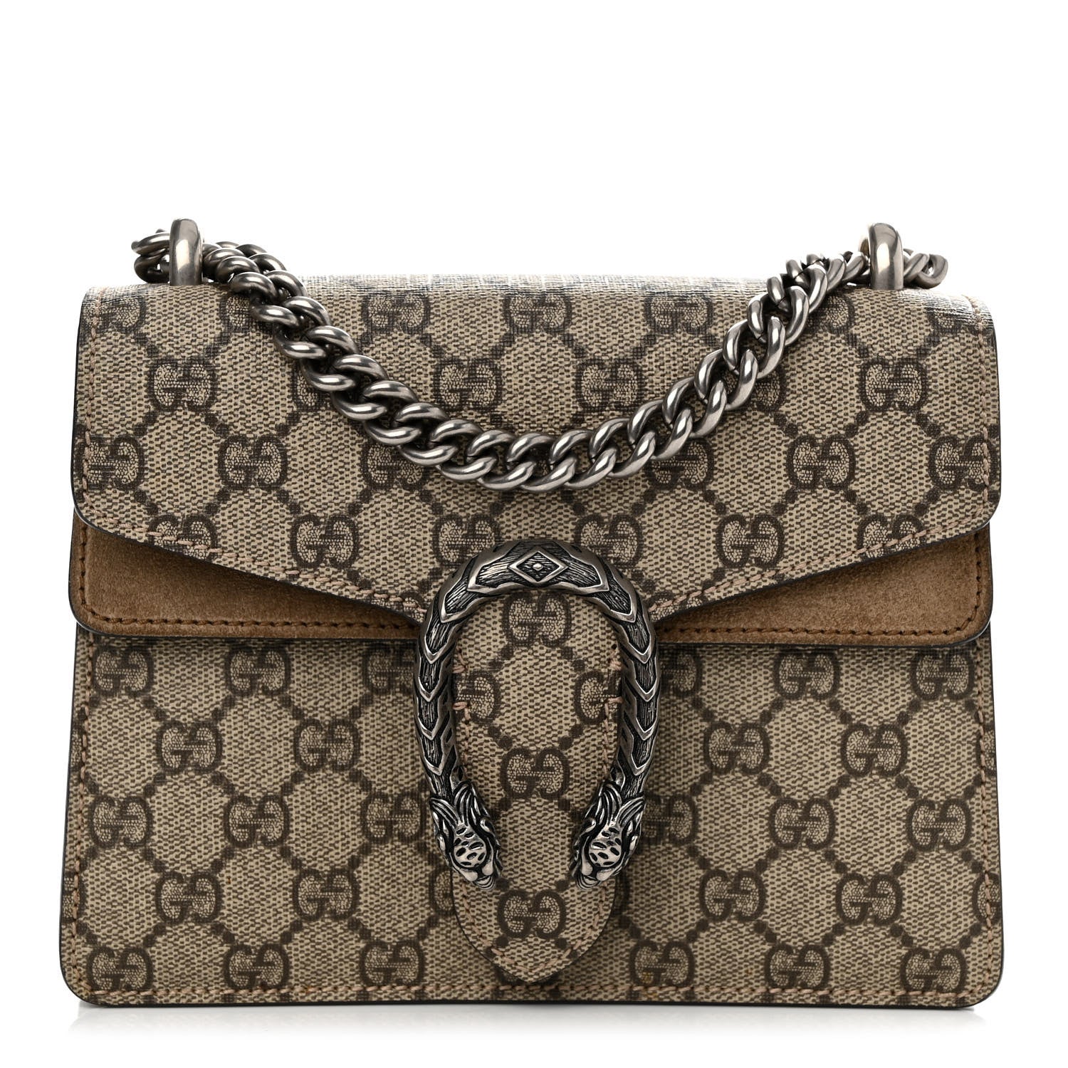 Gucci GG Supreme Monogram Mini Dionysus Shoulder Bag Taupe 1 of 10