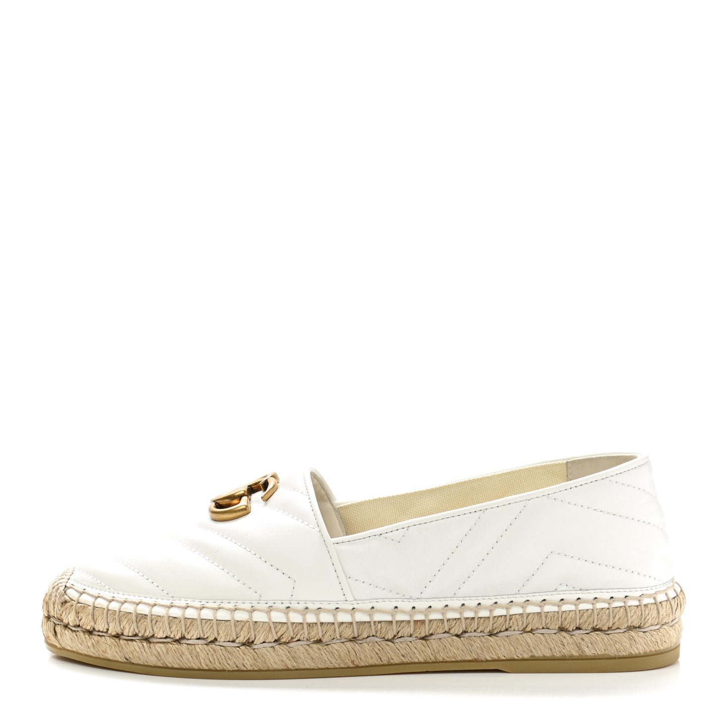 Nappa Matelasse GG Marmont Espadrilles 38 Great White