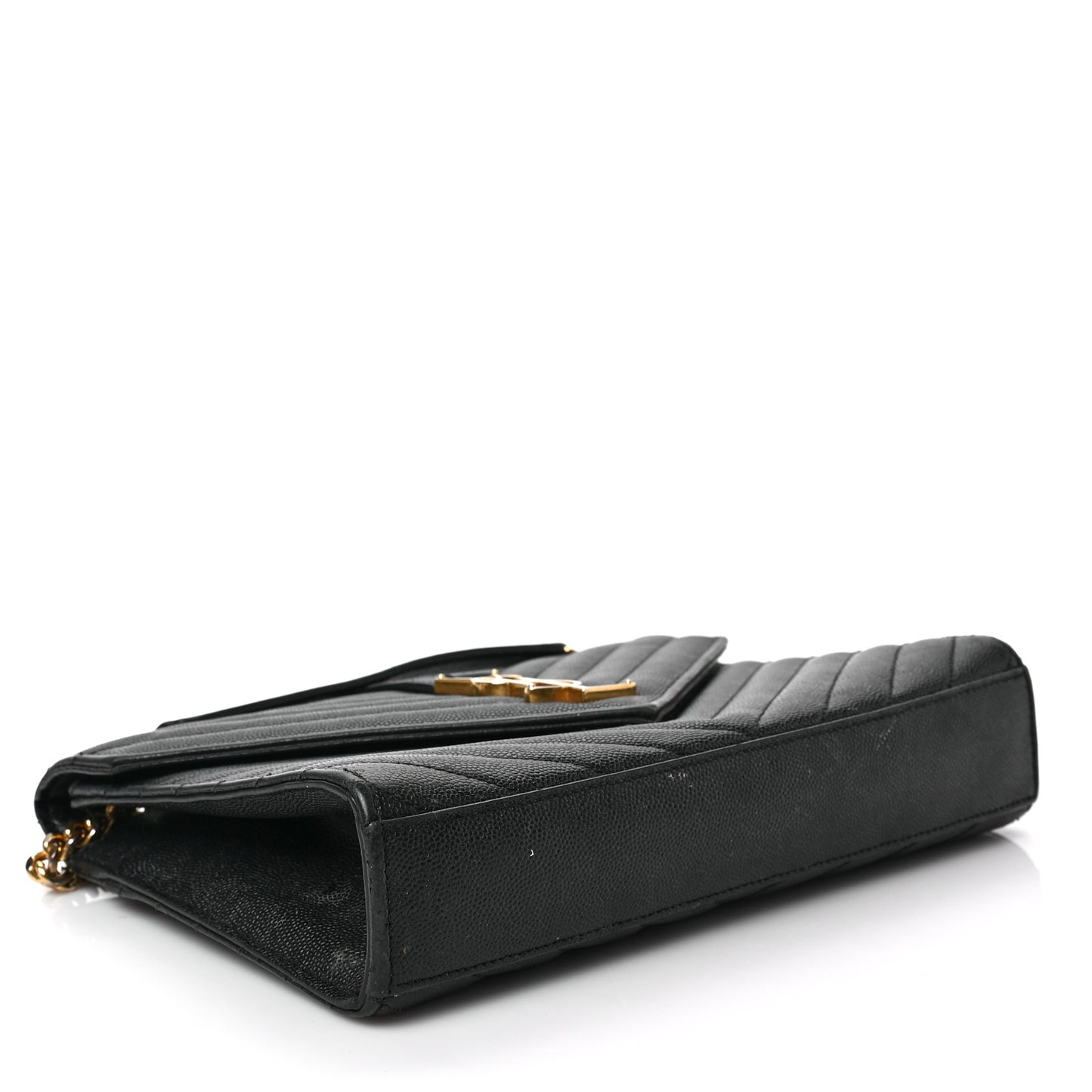 Grain De Poudre Matelasse Chevron Medium Monogram Satchel Black