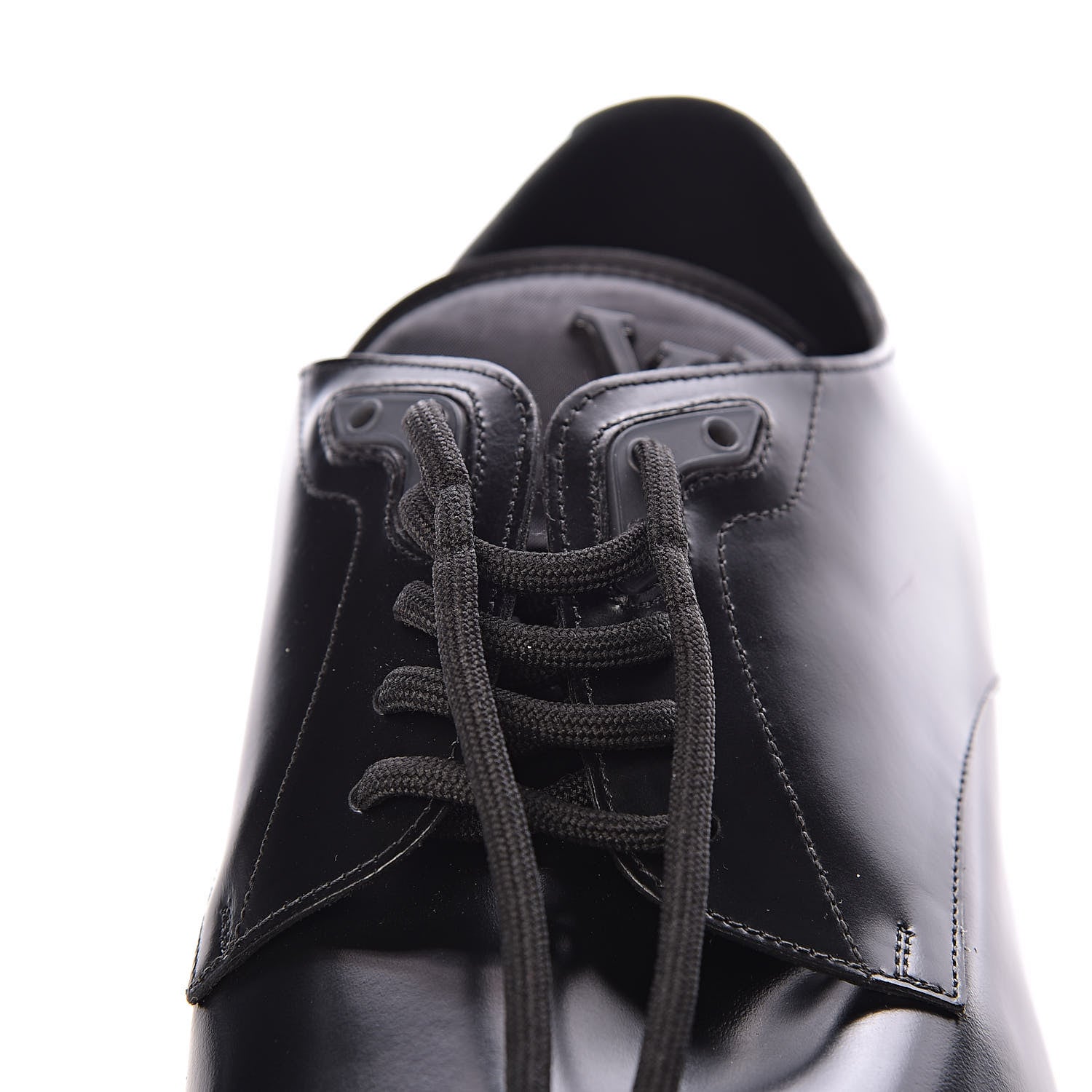 Louis Vuitton Lambskin Mens Derby Shoes 6.5 Black 10 of 12