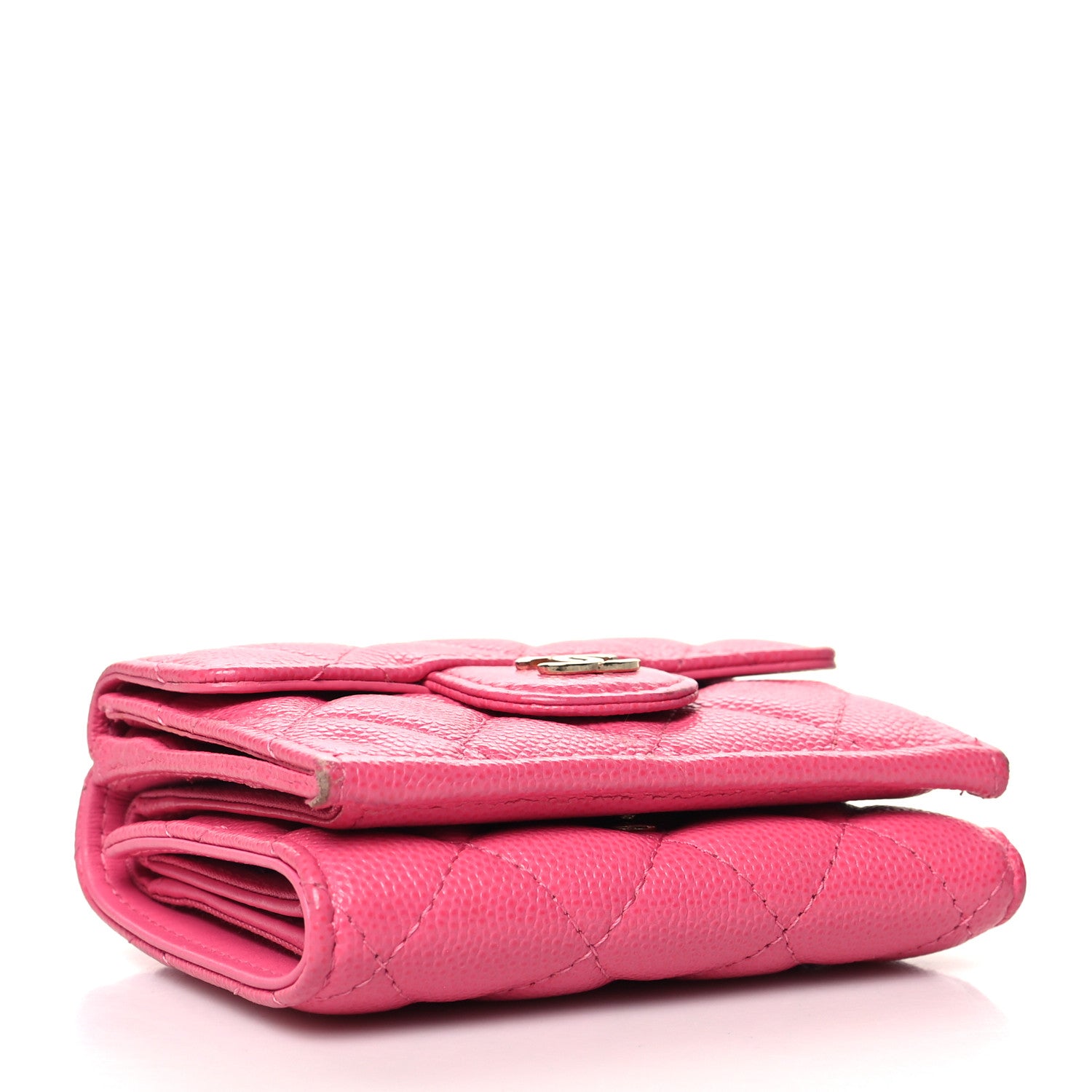Chanel Caviar Quilted Double Flap Wallet Pink 4 of 13