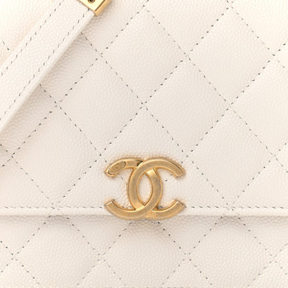 Chanel Caviar Quilted Mini Bracelet On Chain Wallet On Chain WOC White 9 of 11