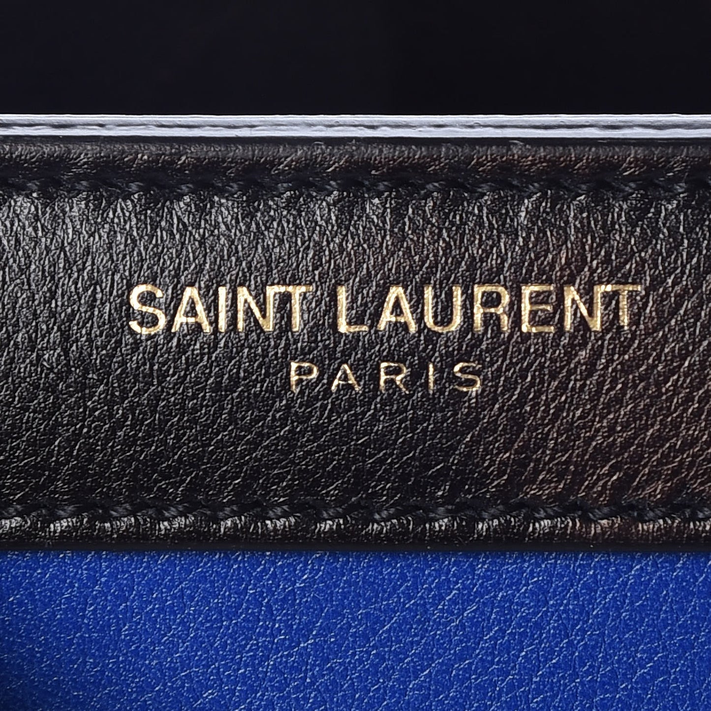 Calfskin Bi-Color Nano Sac De Jour Royal Blue Black