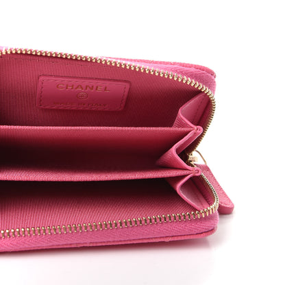 Chanel Caviar Quilted Zip Coin Purse Pink 5 of 8