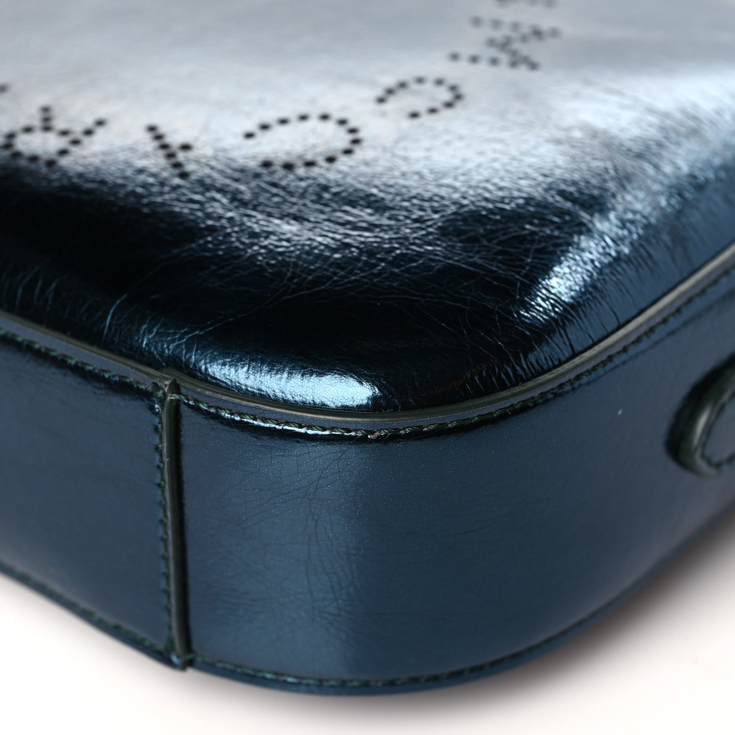 Metallic Eco Alter Nappa Mini Camera Bag Peacock Blue