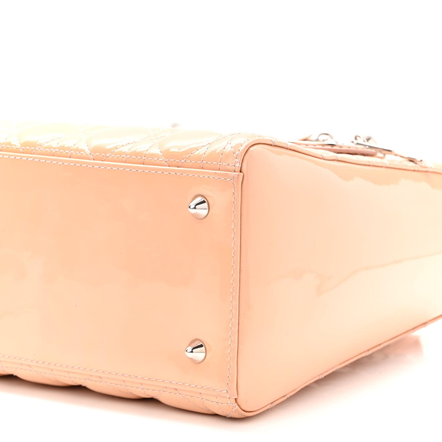 Christian Dior Patent Cannage Medium Lady Dior Beige 9 of 12