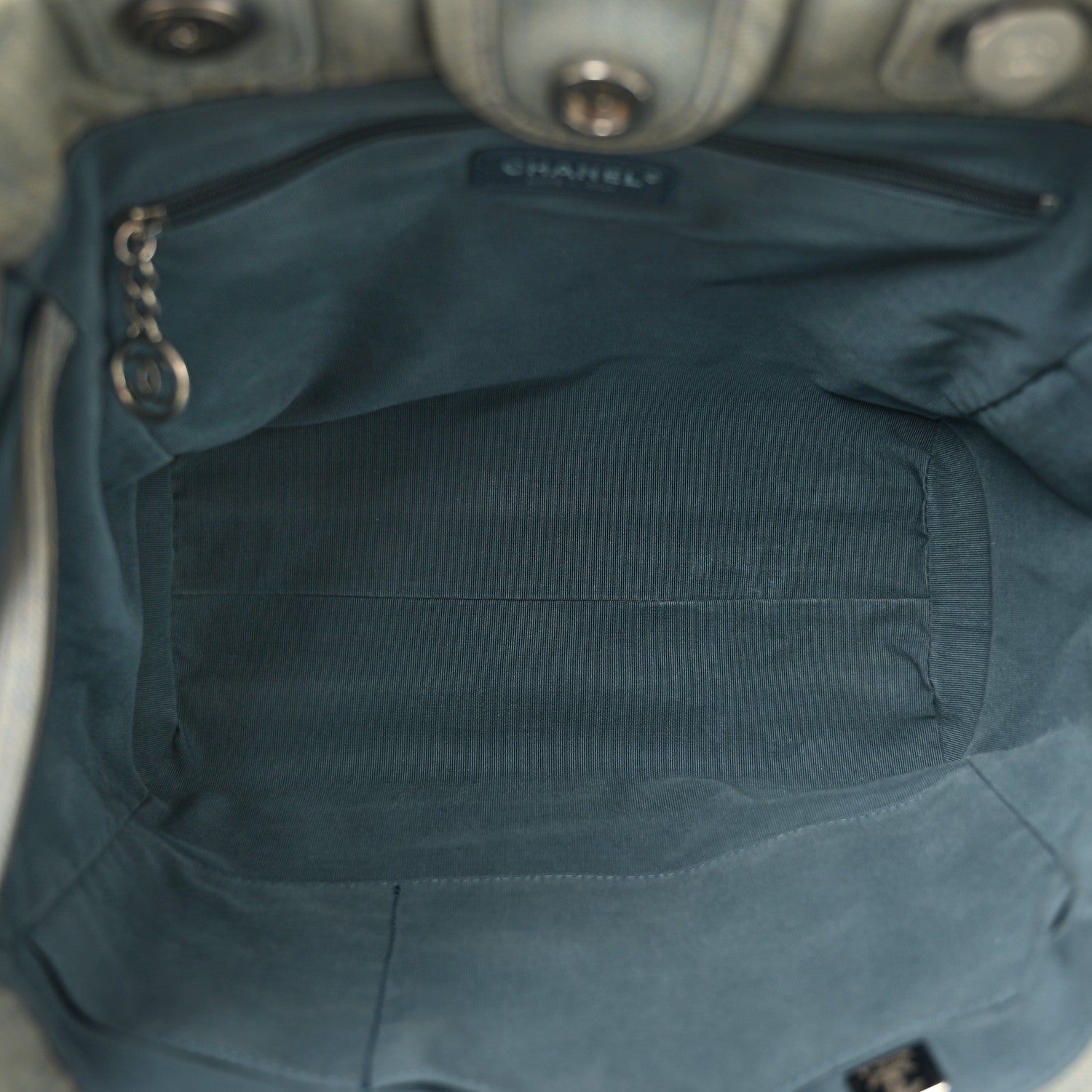 Chanel Denim Small Deauville Tote  Light Blue 6 of 12