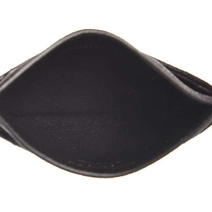 Saint Laurent Grain De Poudre Matelasse Chevron Monogram Credit Card Case Black 5 of 8
