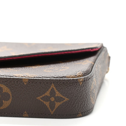 Louis Vuitton Monogram Pochette Felicie Chain Wallet Fuchsia 9 of 10