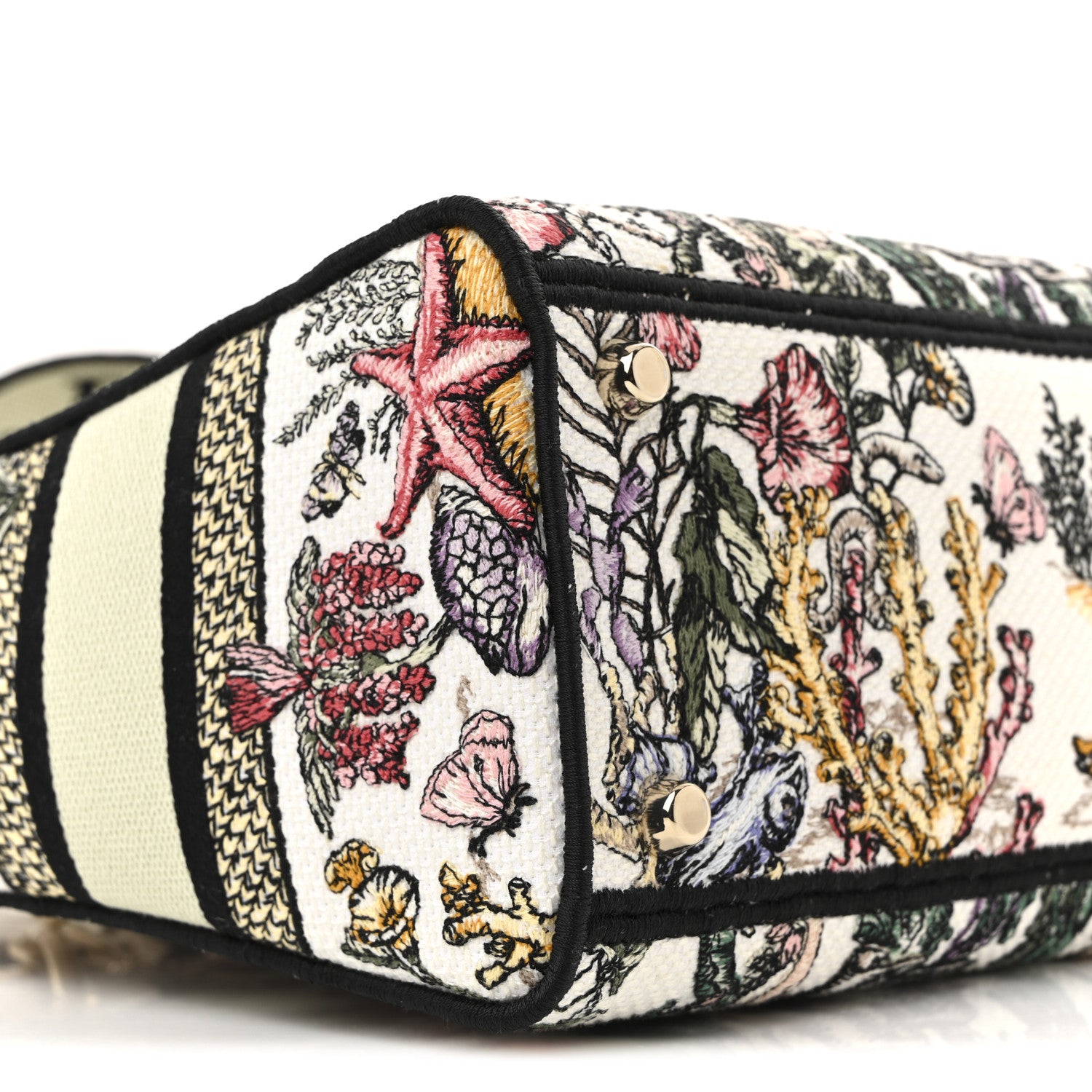 Christian Dior Canvas Embroidered Medium Lady D-Lite Multicolor 9 of 10
