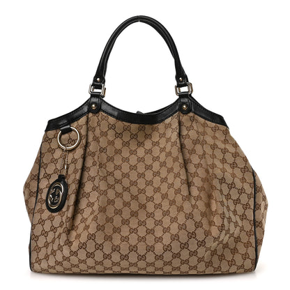 Gucci Monogram Large Sukey Tote Beige Ebony Black 2 of 23