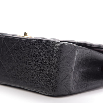 Chanel Caviar Quilted Jumbo Double Flap Black 7 of 10