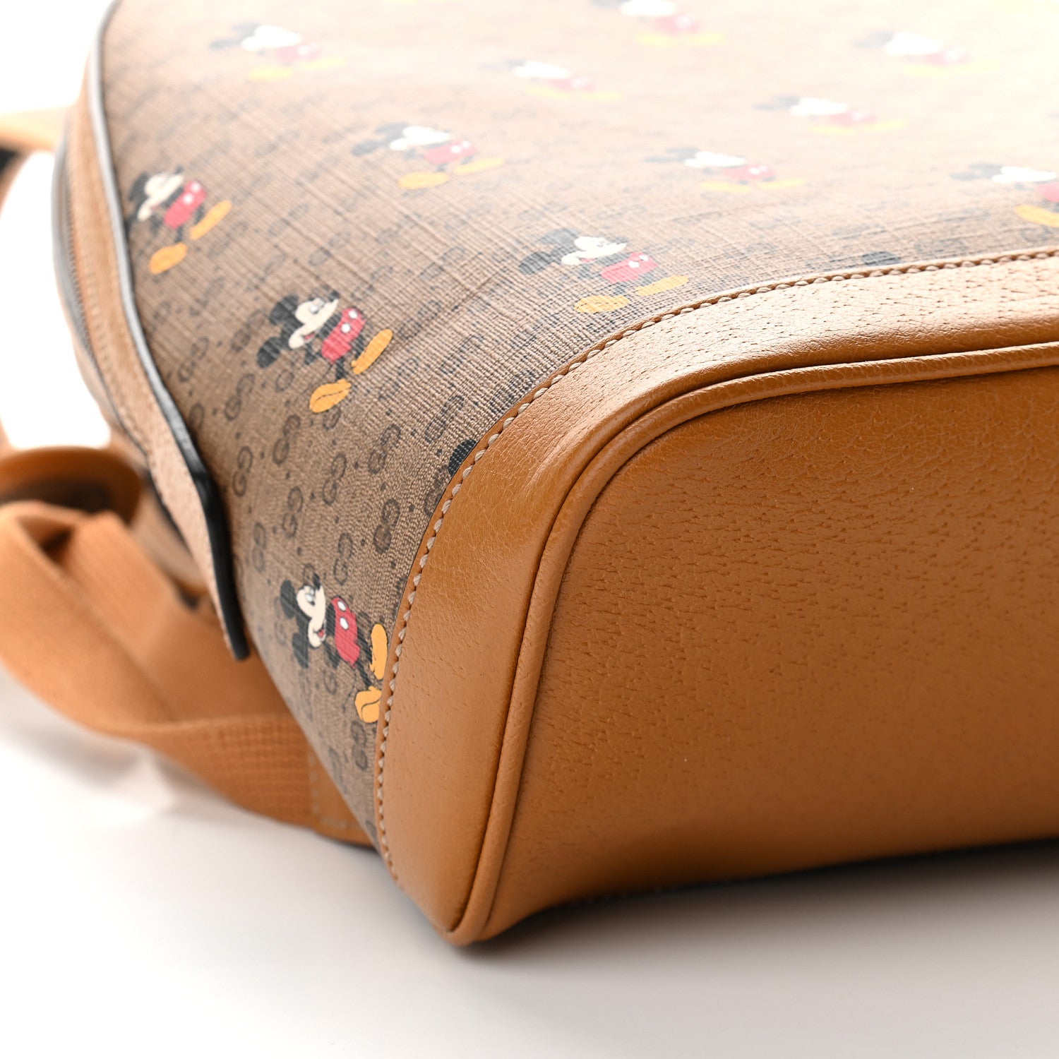 Gucci X DISNEY Mini Vintage GG Supreme Monogram Mickey Mouse Small Dome Backpack Beige Vintage Sun Oil 8 of 9