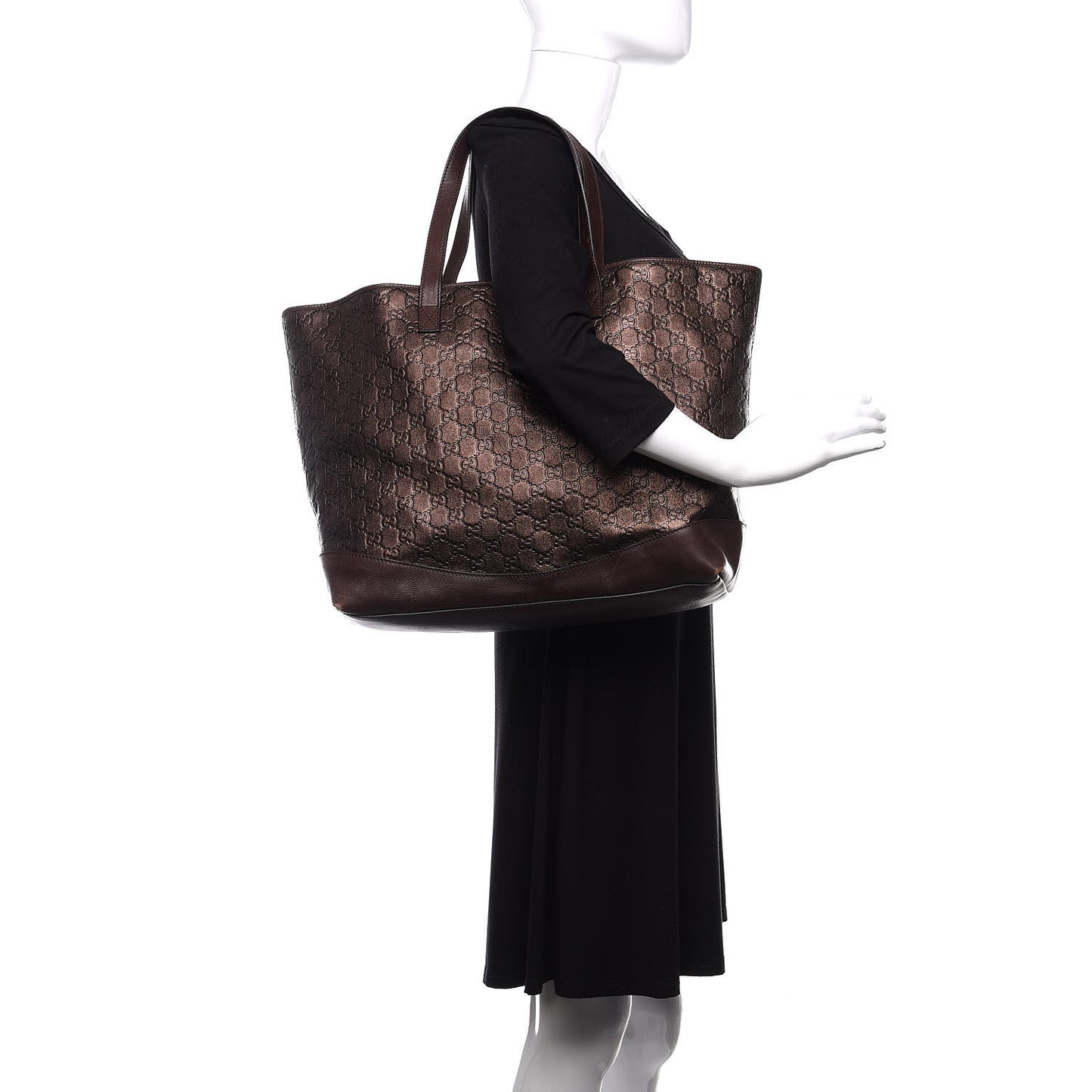 Guccissima Large Tote Bronze