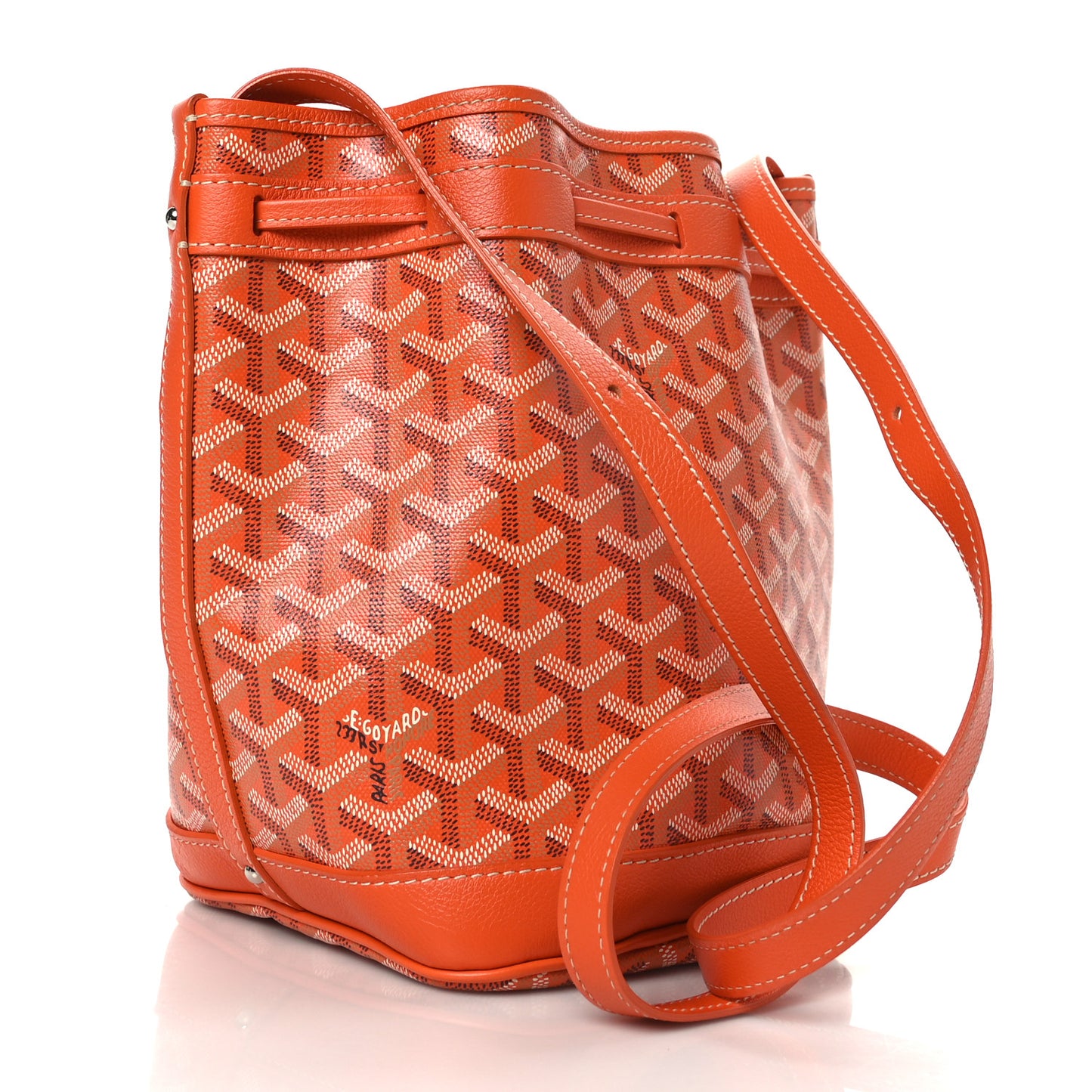 Goyardine Petit Flot Bucket Bag PM Orange