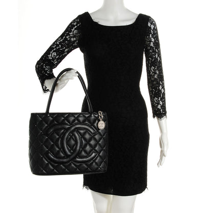 Chanel Caviar Quilted Medallion Tote Black 2 of 7