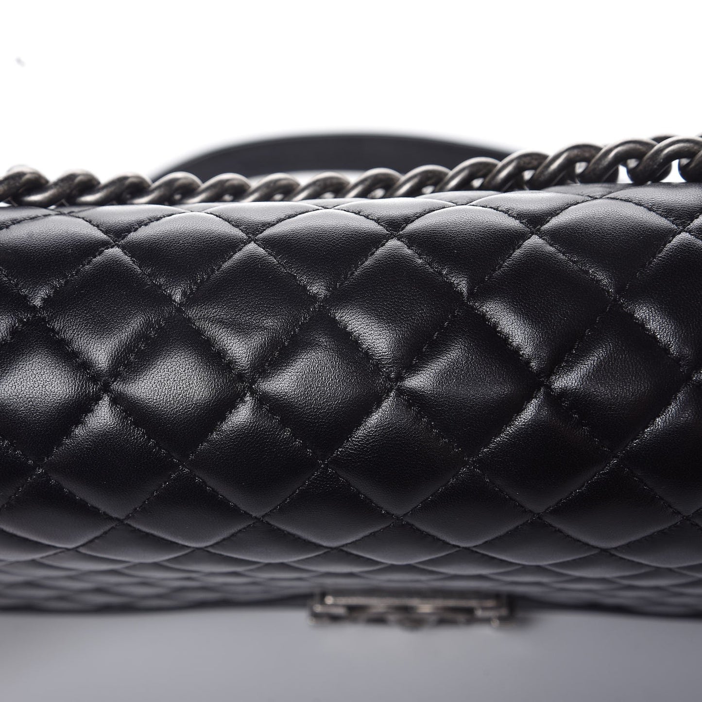 Lambskin Quilted New Medium Boy Flap Black