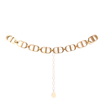 Christian Dior Metal CD Choker Necklace Gold 1 of 4