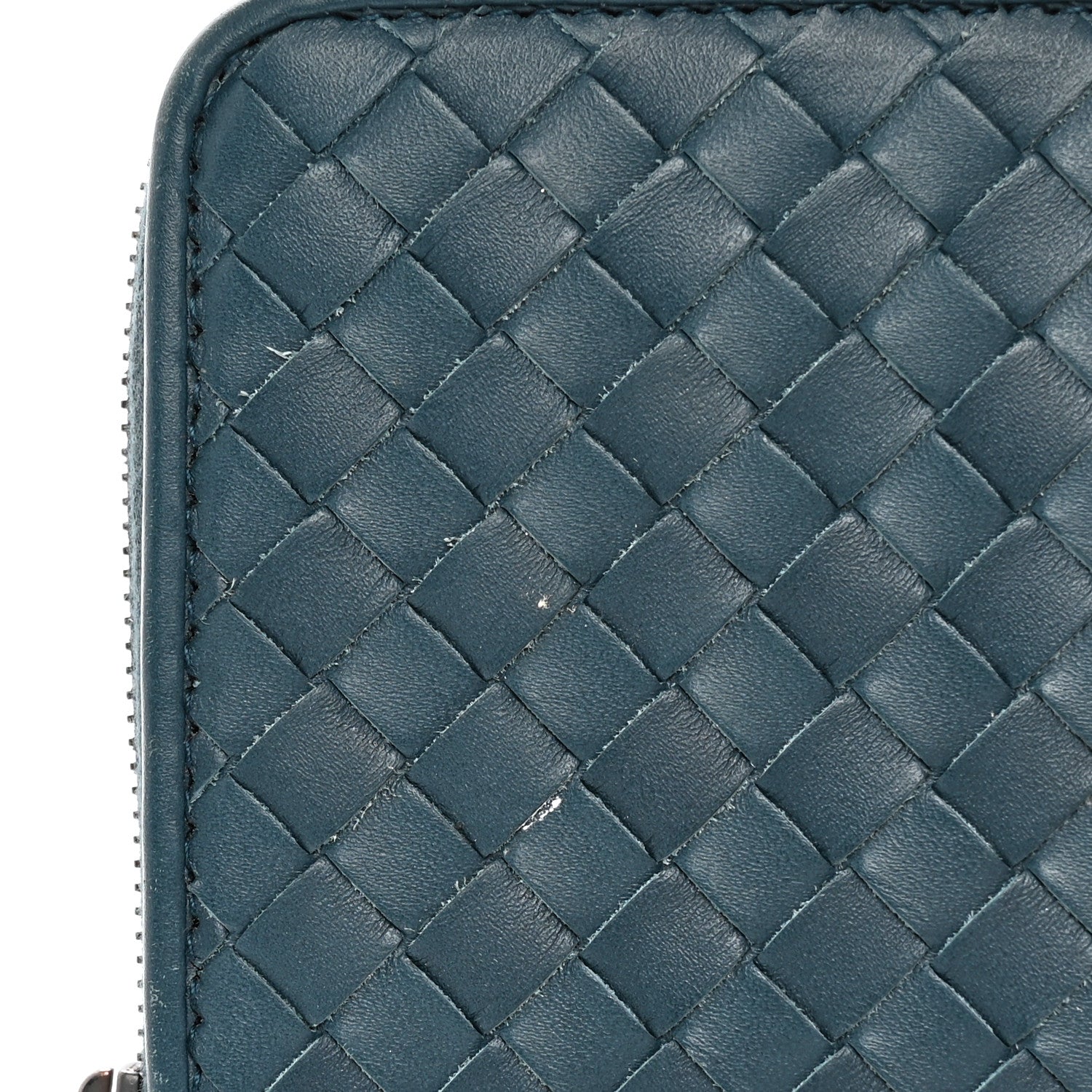 Bottega Veneta Nappa Intrecciato Zip Around Wallet Blue 13 of 21