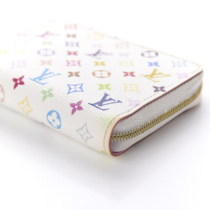Louis Vuitton Monogram Multicolor Zippy Coin Purse Wallet White Litchi 7 of 11