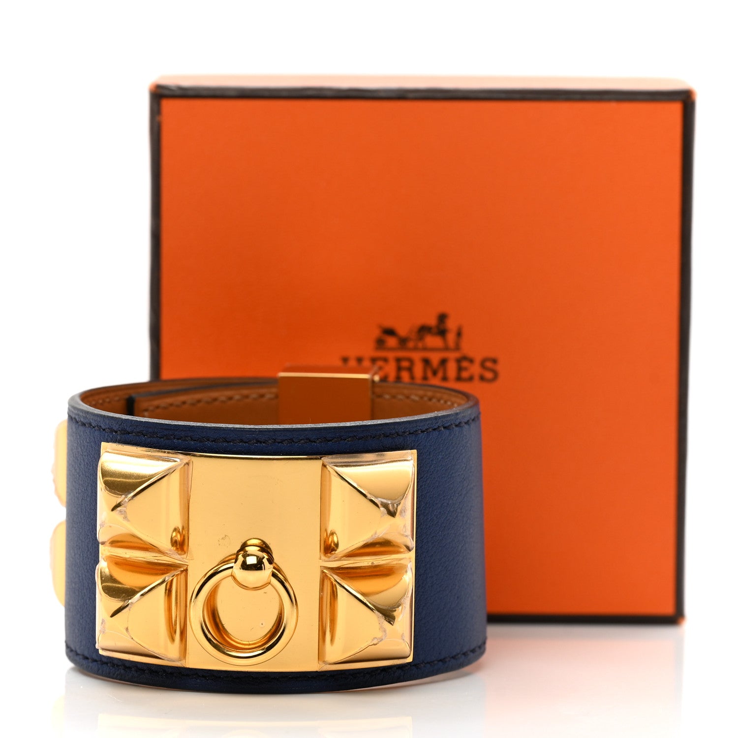 Hermes Swift Collier De Chien CDC Bracelet S Bleu Saphir 6 of 6