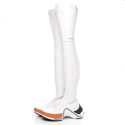 Louis Vuitton Stretch Lambskin LV Archlight Flat Thigh High Boots 35 White 3 of 7