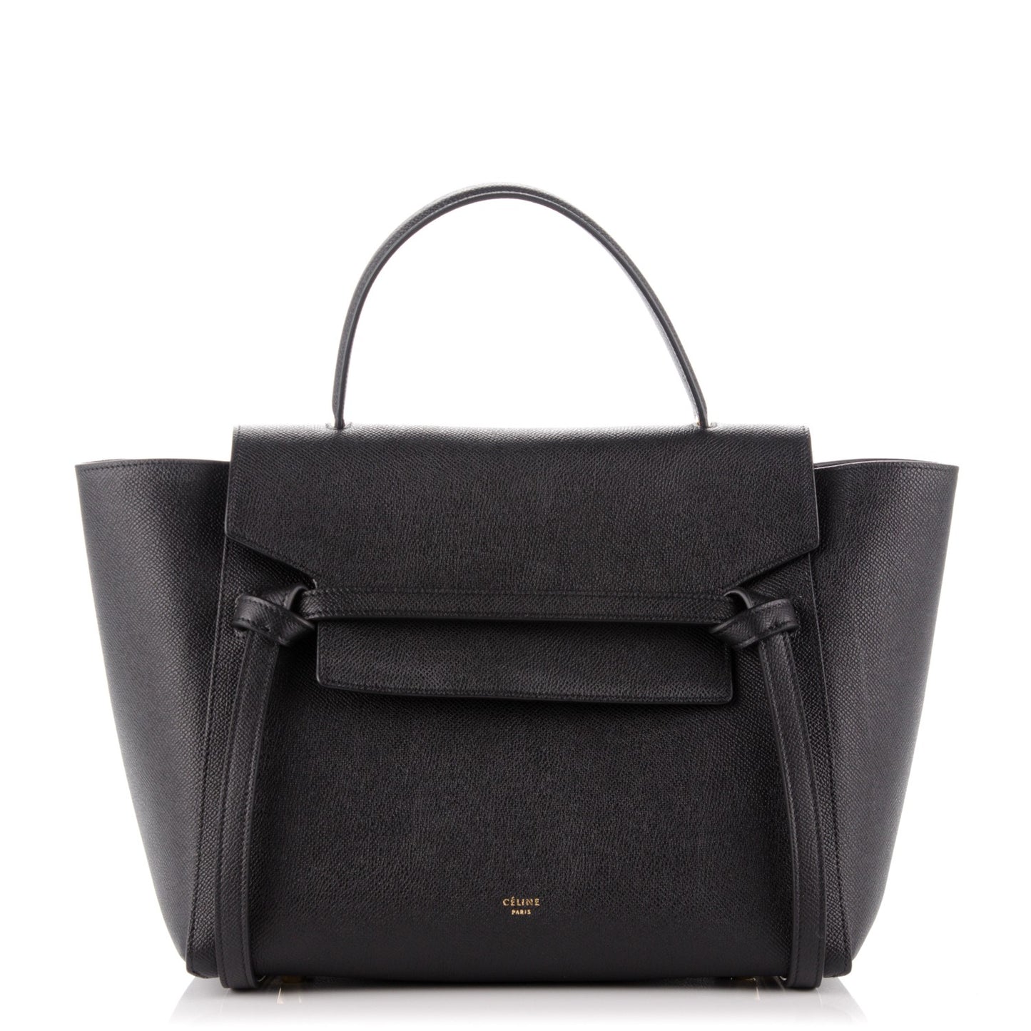 Baby Grained Calfskin Mini Belt Bag Black