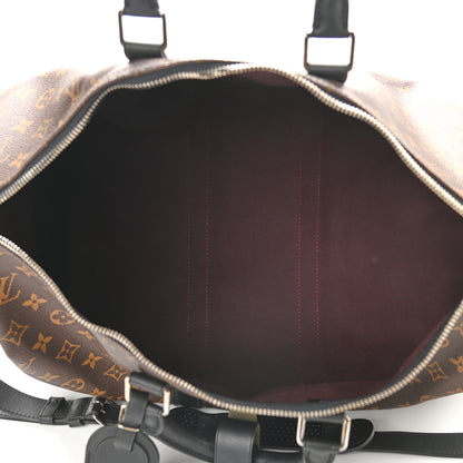 Louis Vuitton Monogram Macassar Keepall Bandouliere 45 5 of 9
