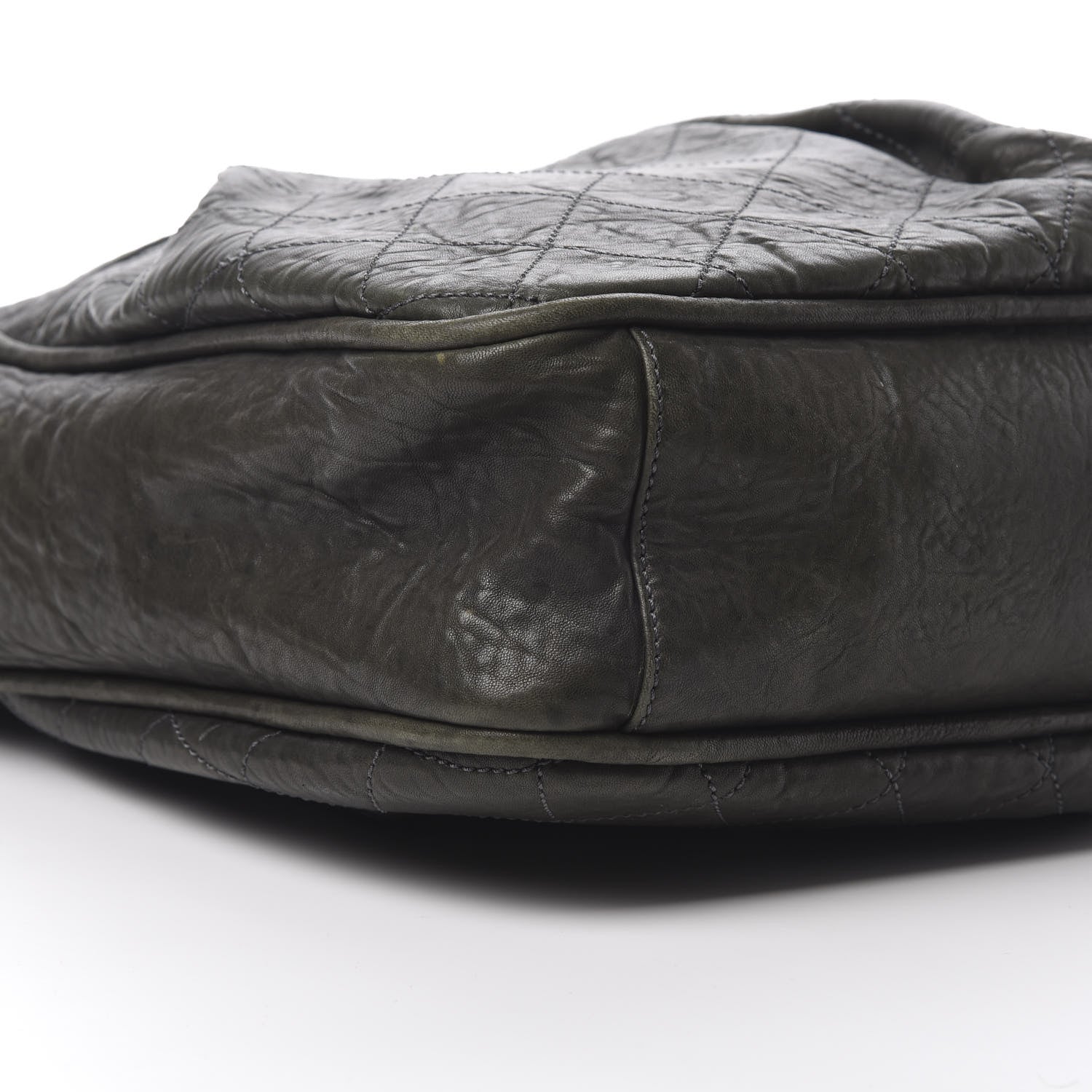 Chanel Distressed Lambskin Le Marais Tote Green 9 of 10