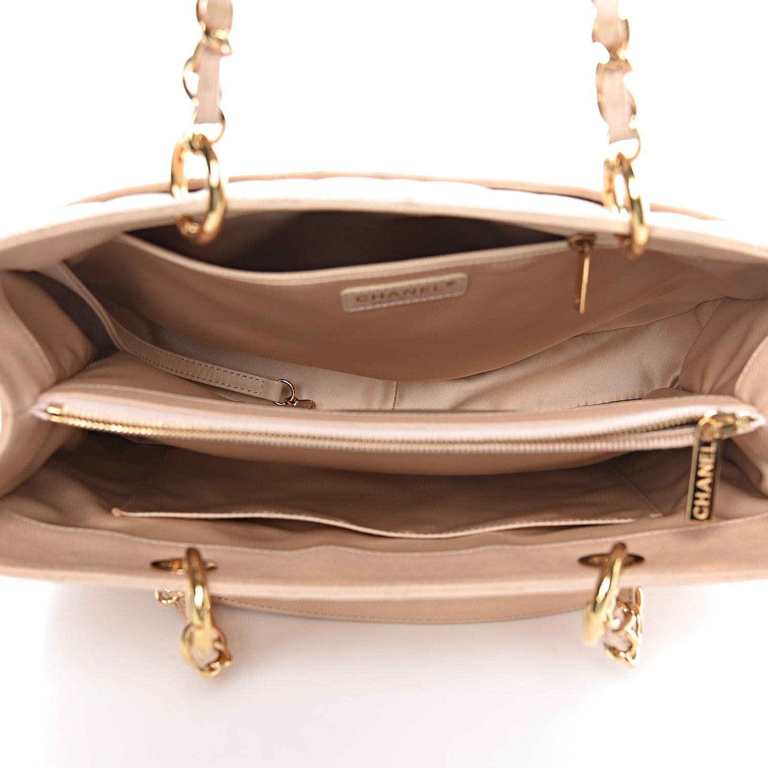Chanel Caviar Quilted Grand Shopping Tote GST Beige Clair 5 of 11