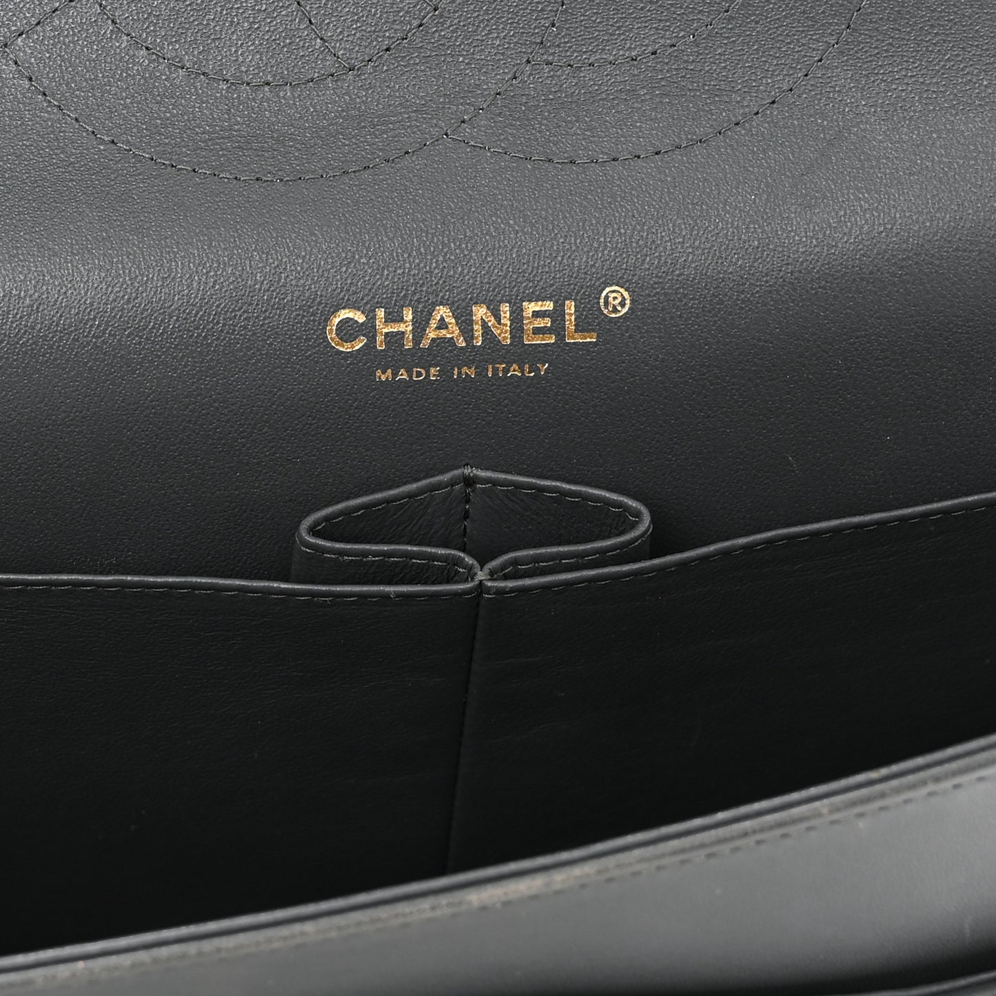 Caviar Quilted Jumbo Double Flap Dark Grey