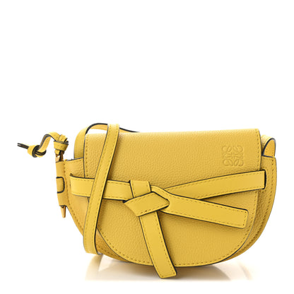 Loewe Grained Calfskin Small Gate Crossbody Bag Yellow 1 of 9